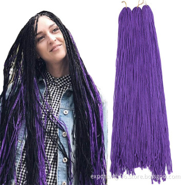 Straight Zizi Box Twist Crochet Hair Extension Roll ZiZi Box Braids Braiding Hair Solid Color Synthetic Fiber For Girls